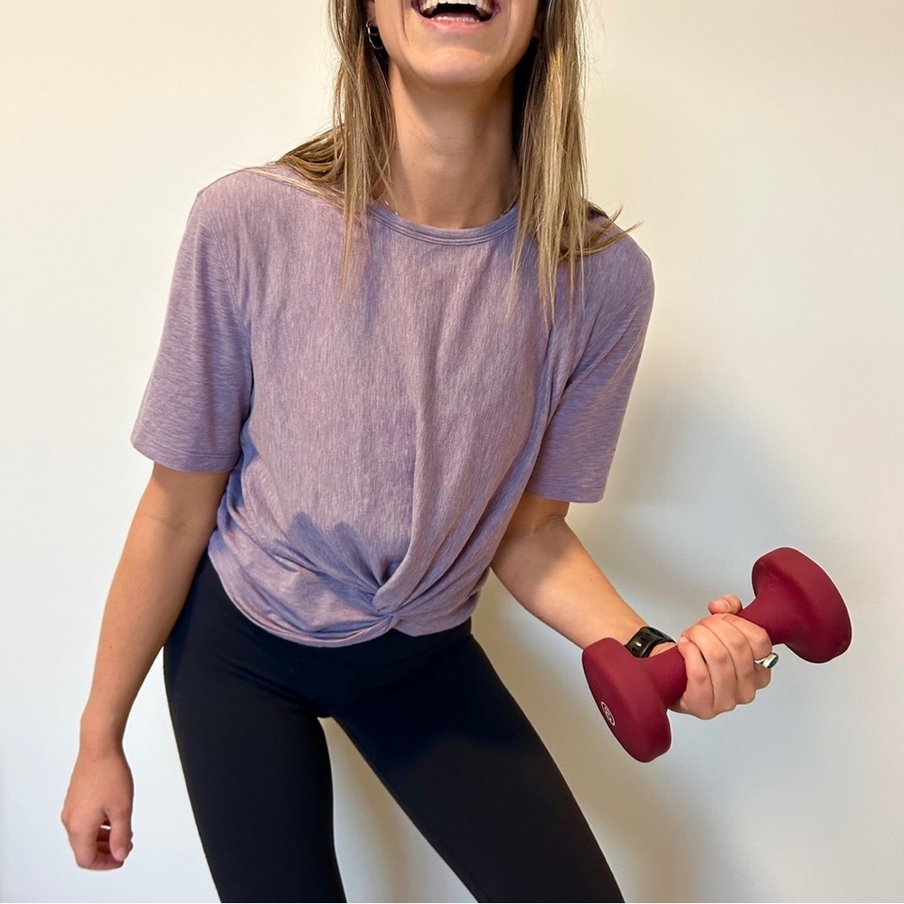 Lululemon Short Sleeved Knoted Top